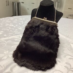MINK PURSE. AMAZING SABLE BROWN MINK